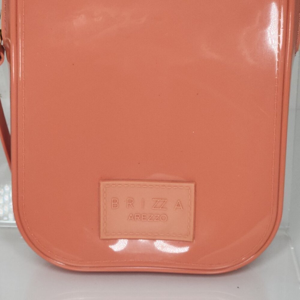 Brizza Arezzo Cell Phone Holder Crossbody Mini Bag Orange - Picture 3 of 10